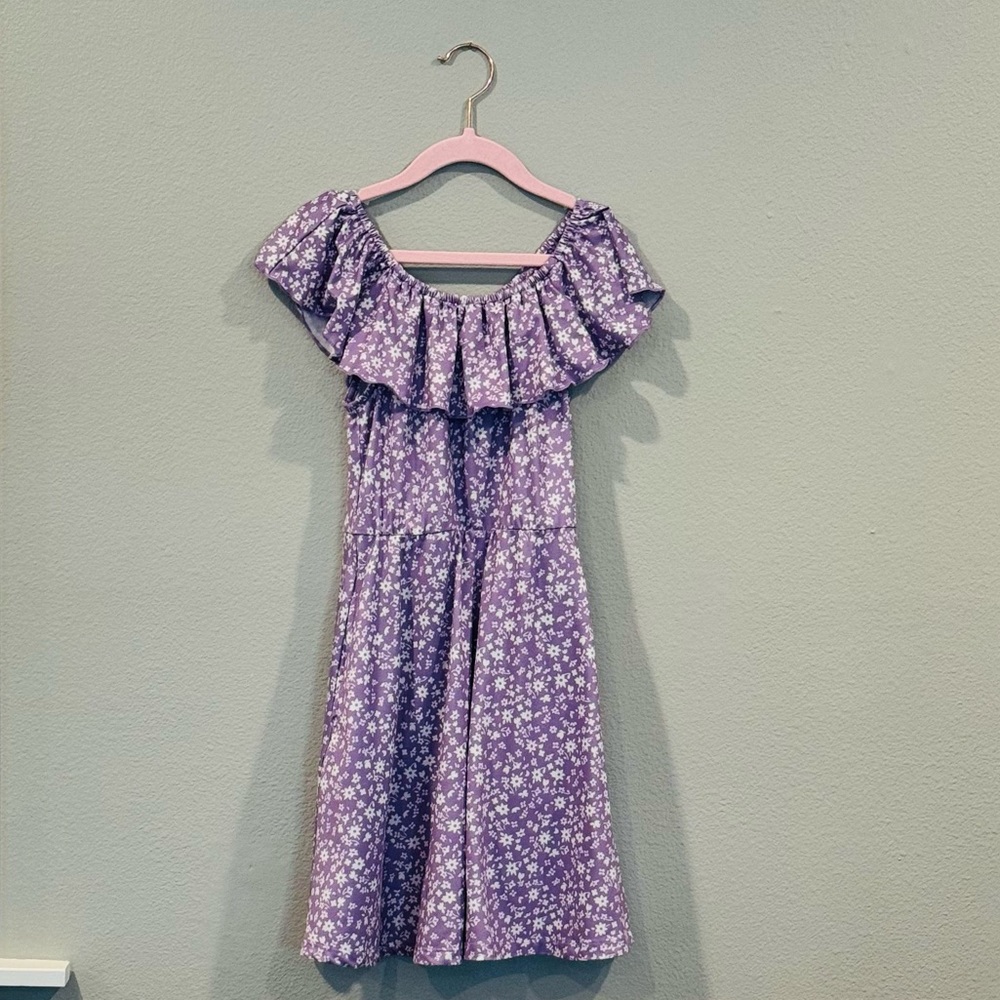 Social Academy Chaya Brushed Ruffle Skater Dress